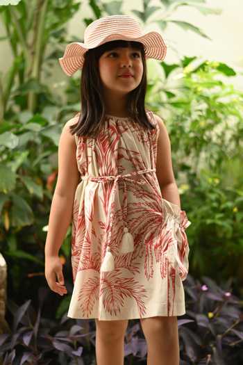 JANYAS CLOSET Leaf Print Dress  