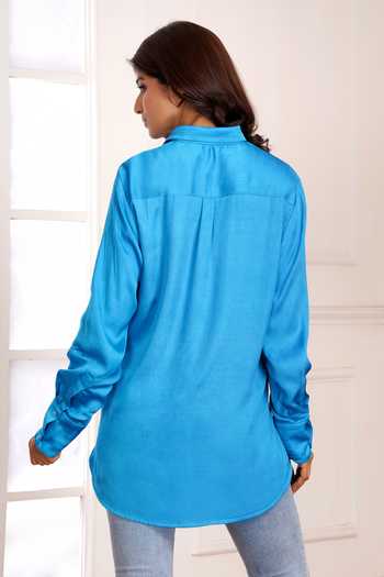 Sheeshakari Bouquet Placement Embroidered Shirt 