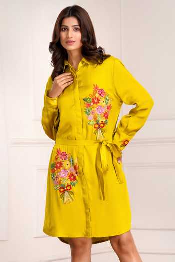 Sheeshakari Bouquet Embroidered Dress 