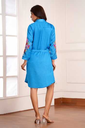 Sheeshakari Placement Embroidered Dress 
