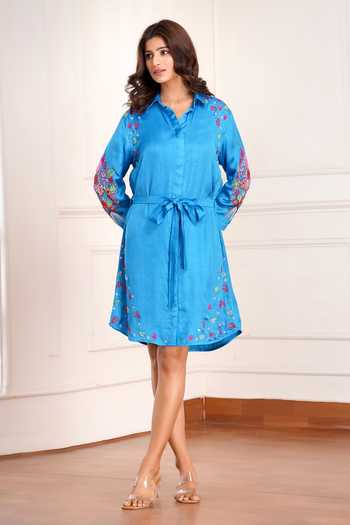 Sheeshakari Placement Embroidered Dress 