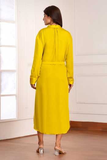 Sheeshakari Silk Embroidered Midi Dress 