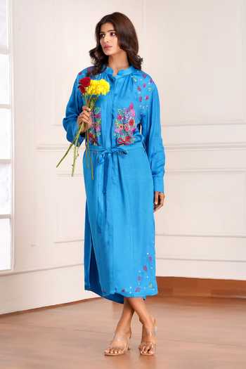 Sheeshakari Embroidered Midi Dress 