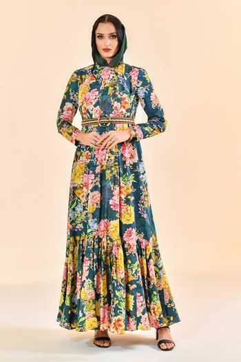 Bhanuni By Jyoti Mulberry Print Dress 