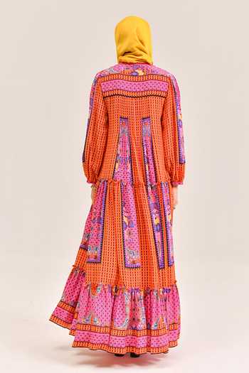 Bhanuni By Jyoti Azure Tide Print Dress 