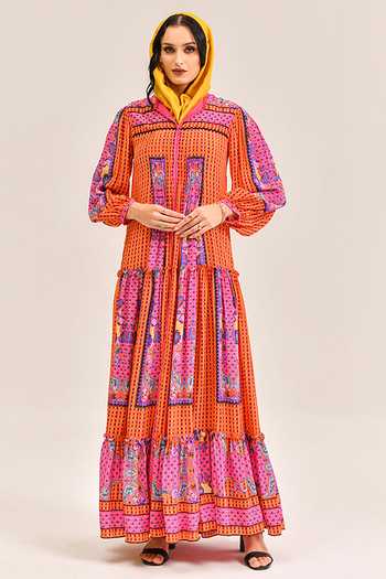 Bhanuni By Jyoti Azure Tide Print Dress 