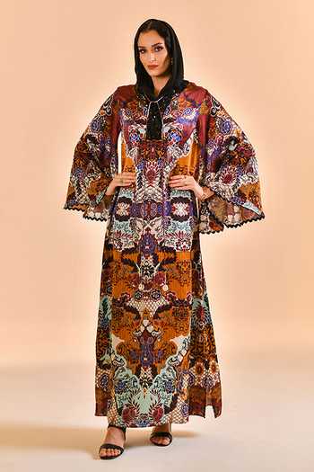 Bhanuni By Jyoti Secret Meadow Print Kaftan 