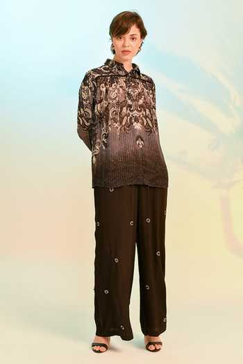Bhanuni By Jyoti Black Drift Print Shirt 