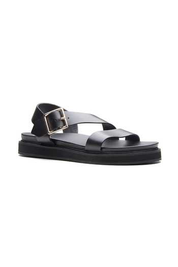 Dang Shoes Strap Detail Crust Leather Flats 