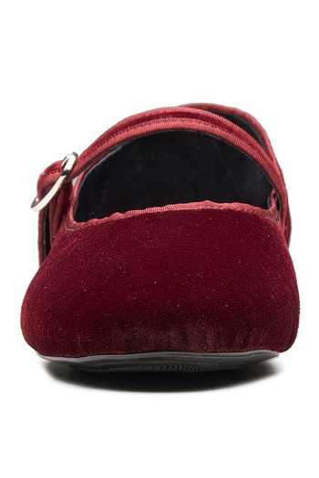 Buy Dang Shoes Maroon Front Strap Flats Online at Aza Fashions Buy_Dang Shoes_Maroon Front Strap Flats _Online_at_Aza_Fashions