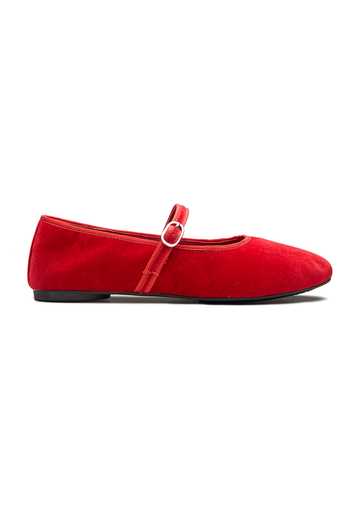Dang Shoes Red Thin Strap Ballerina Flats Online at Aza Fashions Dang Shoes_Red Thin Strap Ballerina Flats _Online_at_Aza_Fashions