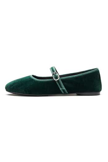 Dang Shoes Green Mary Jane Flats Online at Aza Fashions Dang Shoes_Green Mary Jane Flats _Online_at_Aza_Fashions