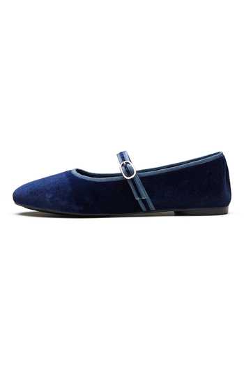 Dang Shoes_Navy Thin Strap Ballerina Flats _Online_at_Aza_Fashions