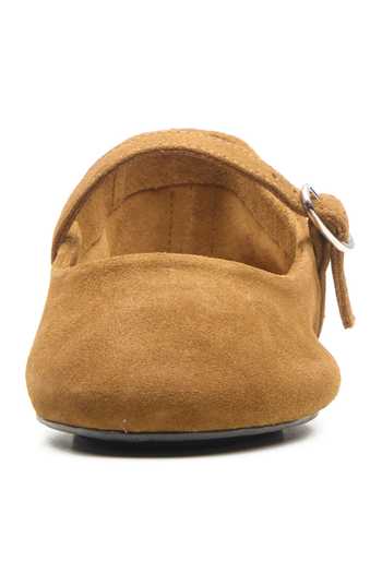 Buy Dang Shoes Brown Suede Leather Ballerina Flats Online at Aza Fashions Buy_Dang Shoes_Brown Suede Leather Ballerina Flats _Online_at_Aza_Fashions