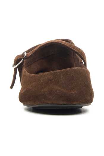 Buy Dang Shoes Brown Suede Leather Ballerina Flats Online at Aza Fashions Buy_Dang Shoes_Brown Suede Leather Ballerina Flats _Online_at_Aza_Fashions