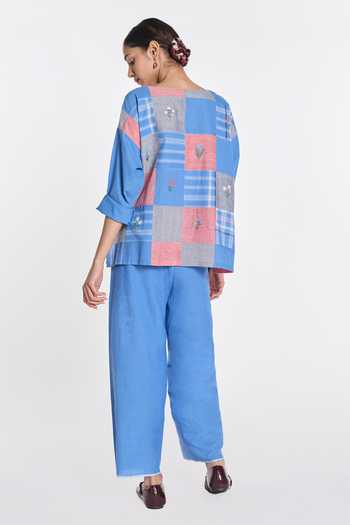 Payal Pratap Paniculata Drop Shoulder Top 