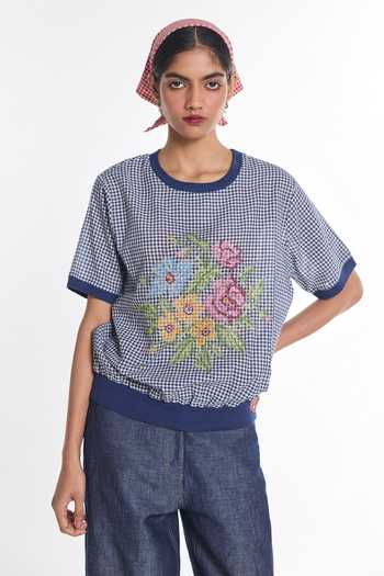 Payal Pratap Salvia Embroidered Top 