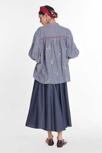 Payal Pratap Lisianthus Gingham Check Top 