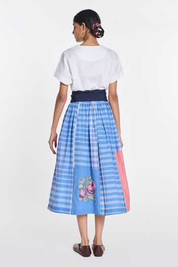 Payal Pratap Celandine Patchwork Wrap Dress 
