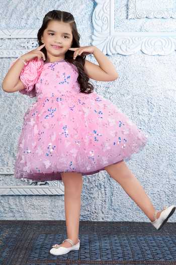 Mini Stitch 3D Applique Embroidered Dress 