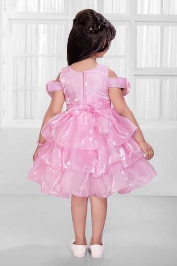Mini Stitch Floral Applique Embroidered Dress 