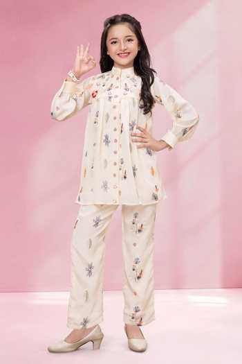 Mini Stitch Embroidered Kurta & Palazzo Set 