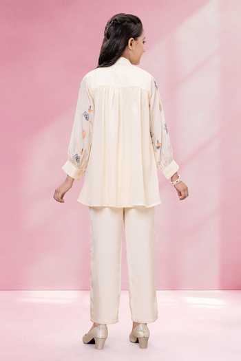Mini Stitch Embroidered Kurta & Palazzo Set 