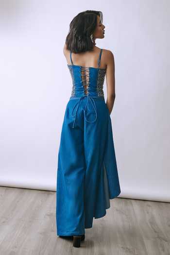 BABITA M Asymmetric Drift Corset & Pant Co-ord Set 