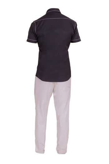 Design O Stitch Cotton Anchor Embroidered Shirt For Kids