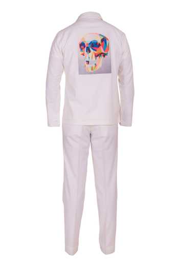 Design O Stitch Digital Print Flap Pocket Shirt For Kids