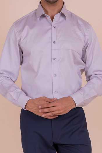 Design O Stitch_Gray Cotton Embroidery Abstract Anchor Shirt For Kids_Online_at_Aza_Fashions