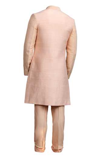 Design O Stitch Heritage Elephant Embroidered Sherwani Set For Kids