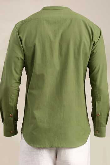 Mayank Modi - Men Malai Cotton Pin-Tuck Shirt For Kids