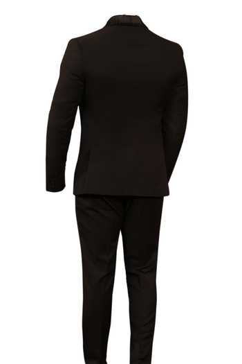 Design O Stitch Black Nalki Embellished Tuxedo Set For Kids