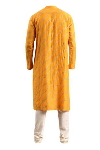 Mayank Modi - Men Gota Lace Embellished Kurta Set For Kids