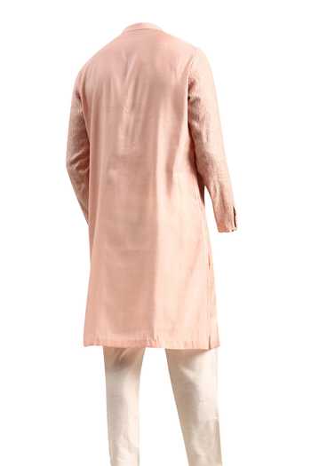 Mayank Modi - Men Floral Sequin Embroidered Kurta Set For Kids