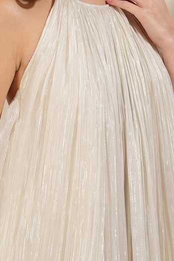 Rirasa Ivory Lurex, Georgette Shimmer Textured Dress For Kids Online at Aza Fashions Rirasa_Ivory Lurex, Georgette Shimmer Textured Dress For Kids_Online_at_Aza_Fashions