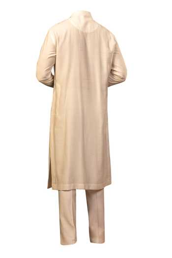 Design O Stitch White Embroidered Kurta Set for Kids For Kids