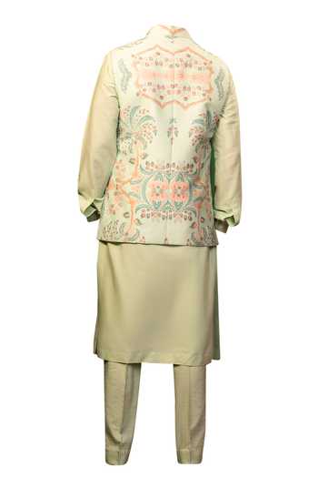 Design O Stitch Floral Digital Print Kurta Set For Kids