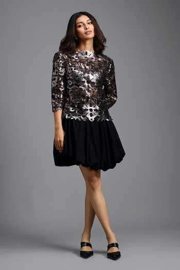 Deepika Arora Laser Cut Out Dress 