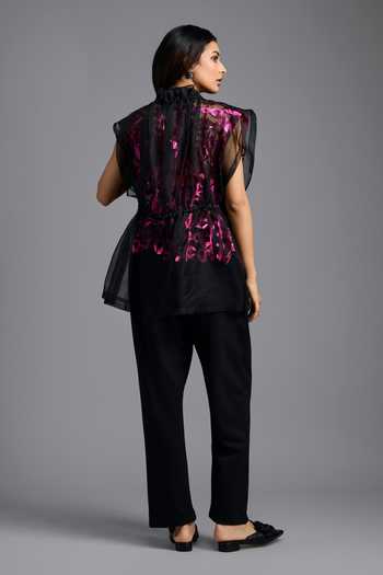 Deepika Arora Sheer Top & Trouser Set 