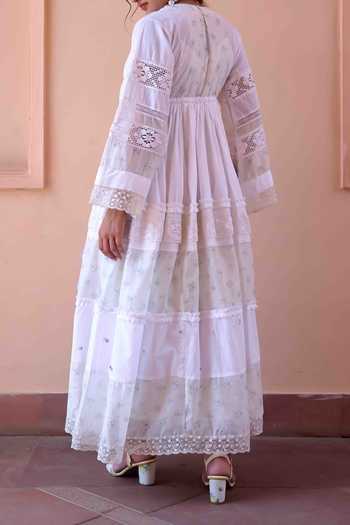 OurDve Lucy Lace Panelled Dress For Kids