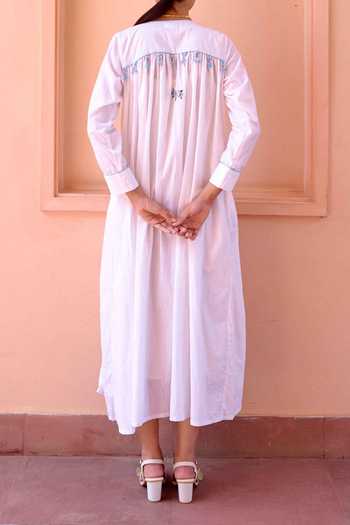OurDve Zeno Smocked Placket Dress For Kids