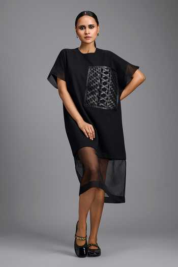 Deepika Arora Sheer Hem Dress 