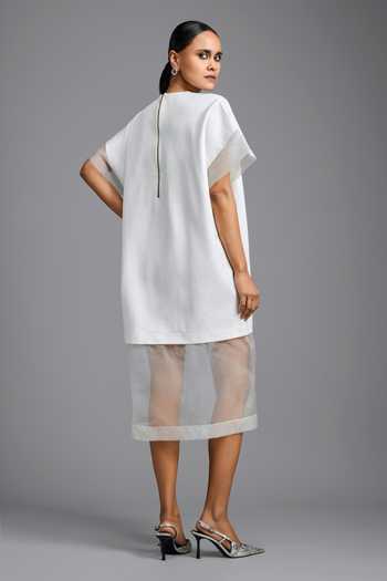 Deepika Arora Sheer Hem Dress 