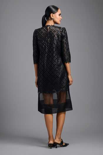 Deepika Arora Sheer Hem Dress 