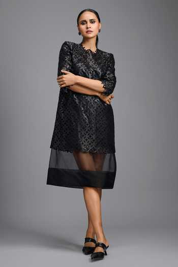 Deepika Arora Sheer Hem Dress 