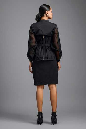 Deepika Arora Corset Sleeve Dress With Corset Panel 