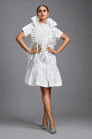 Deepika Arora Dramatic Woven Dress