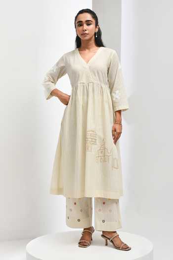 Inkpikle Cotton Hand Print Kurta Set 